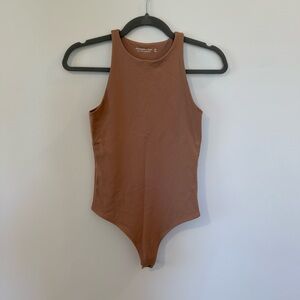 Abercrombie & Fitch Tan Bodysuit One Piece